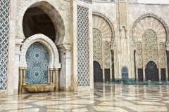 Detail of Hassan II Mosque in Casablanca, Morocco